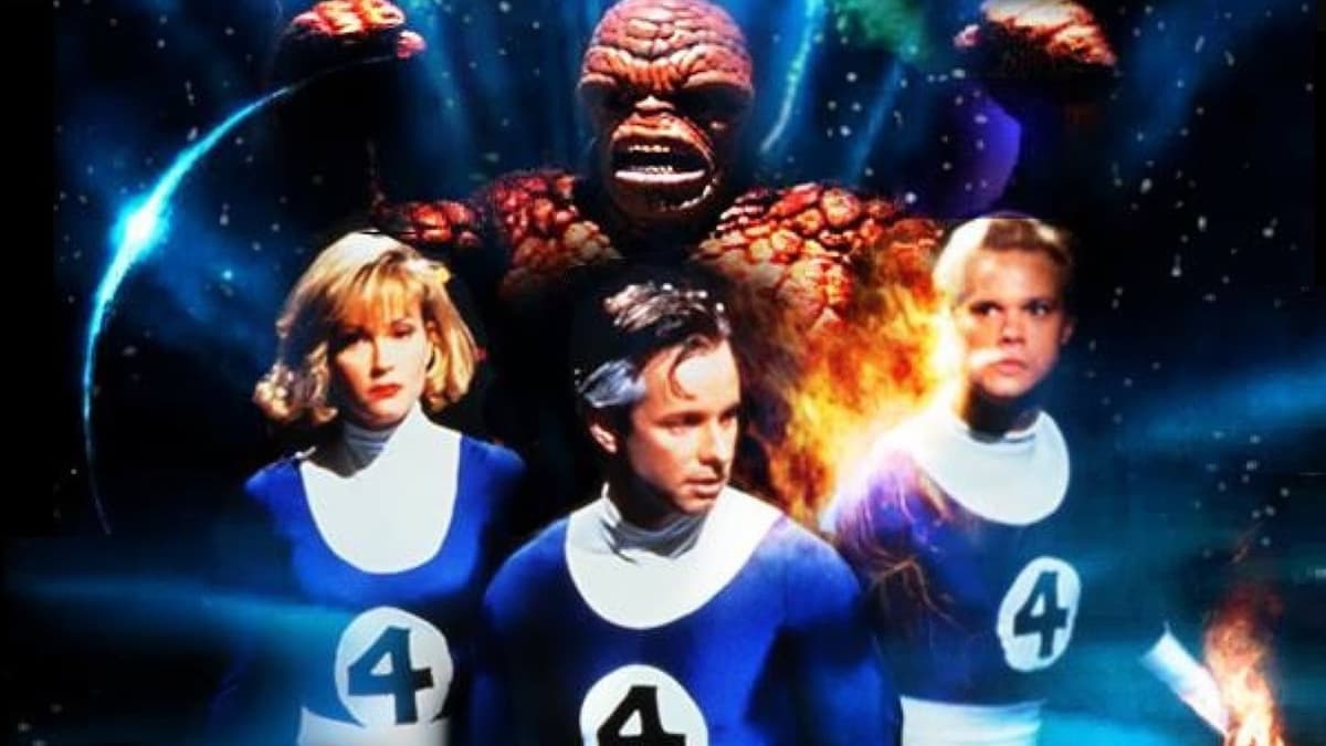 The Fantastic Four posing on a 1994 poster.