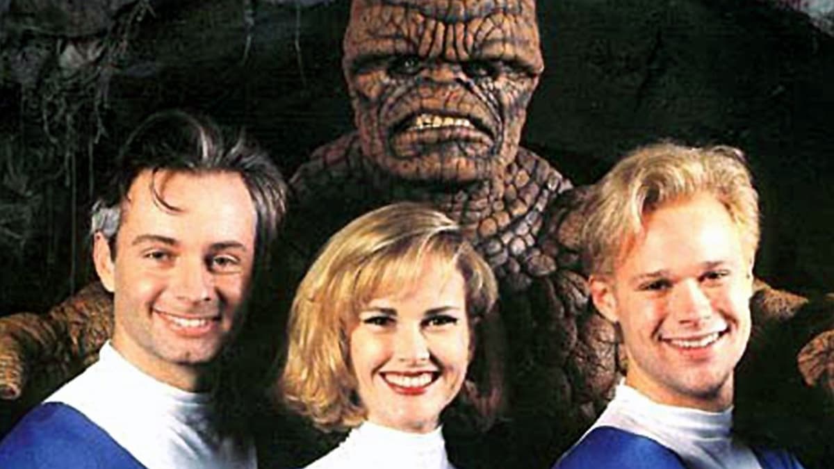 The Fantastic Four smiling.